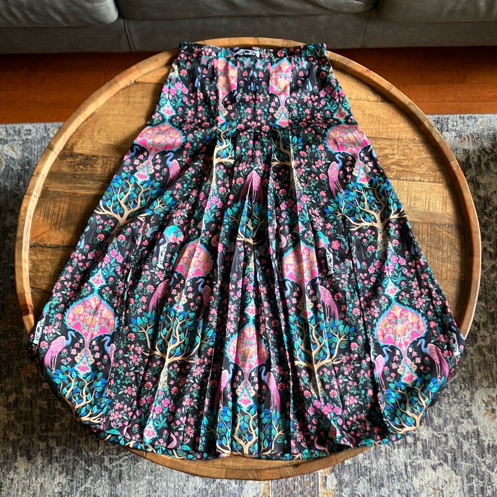 SANDRO PARIS Maxi Skirt Enchanted Forest Floral Pattern Size 0
